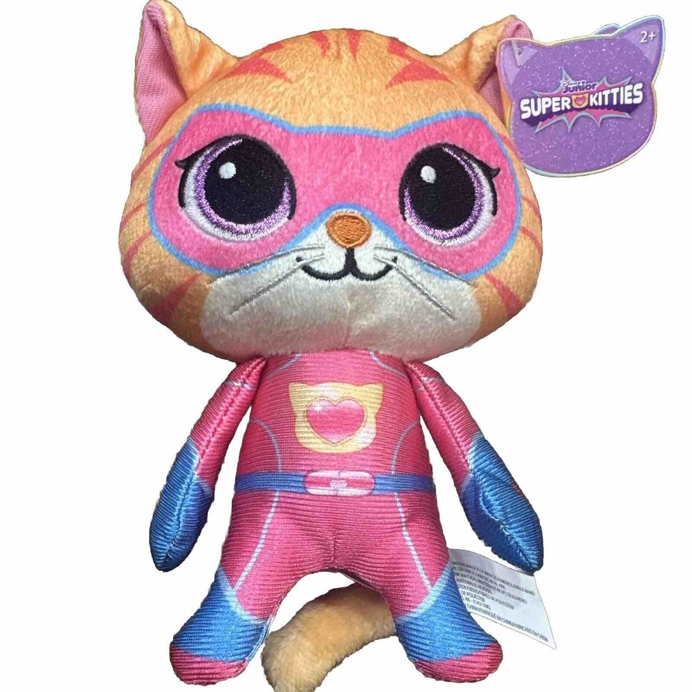 Disney‎ Junior Super Kitties 7" Small Ginny Plush Stuff Animal Kitten Kids Toys